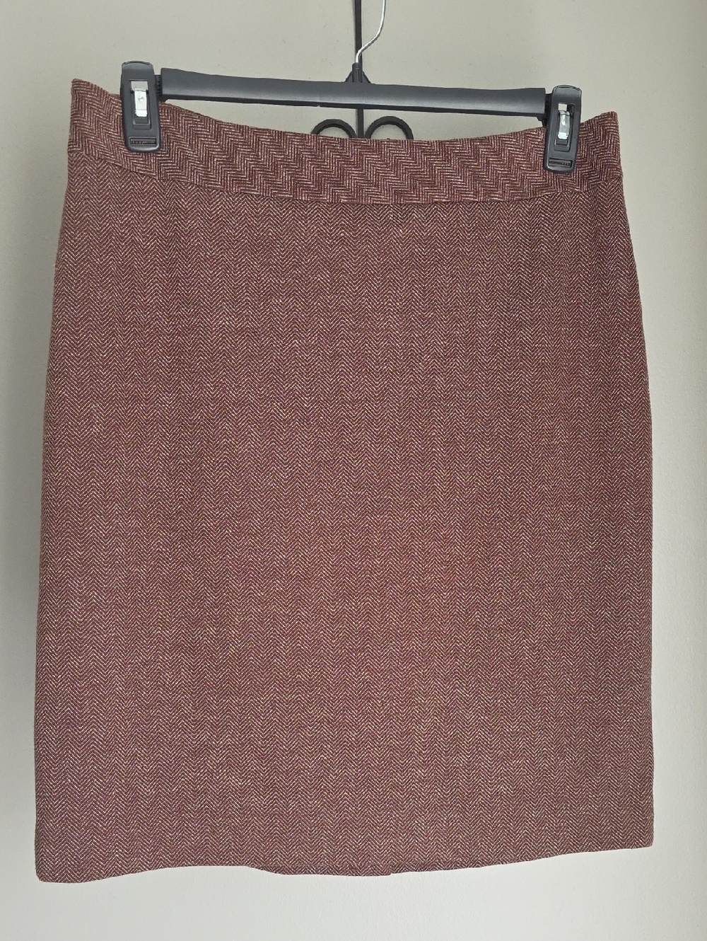 Coldwater Creek Brown Herringbone Pencil Skirt Size 12